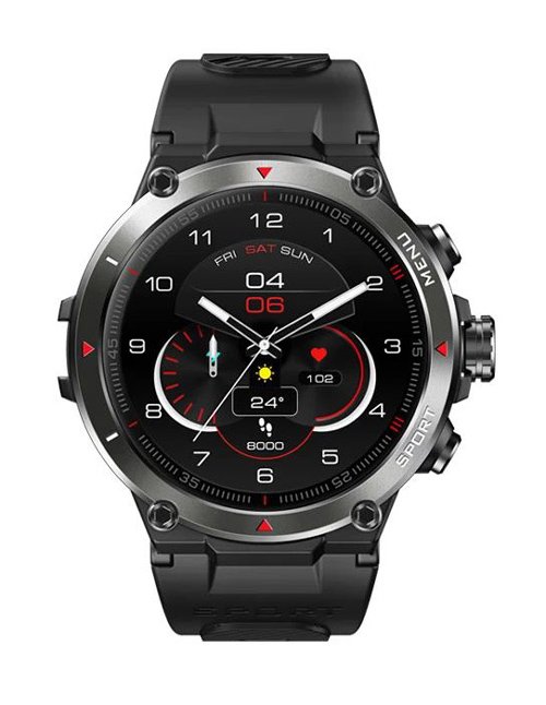 ZEBLAZE smartwatch Stratos 2, 1.3" AMOLED, GPS, heart rate, 5 ATM, μαύρο