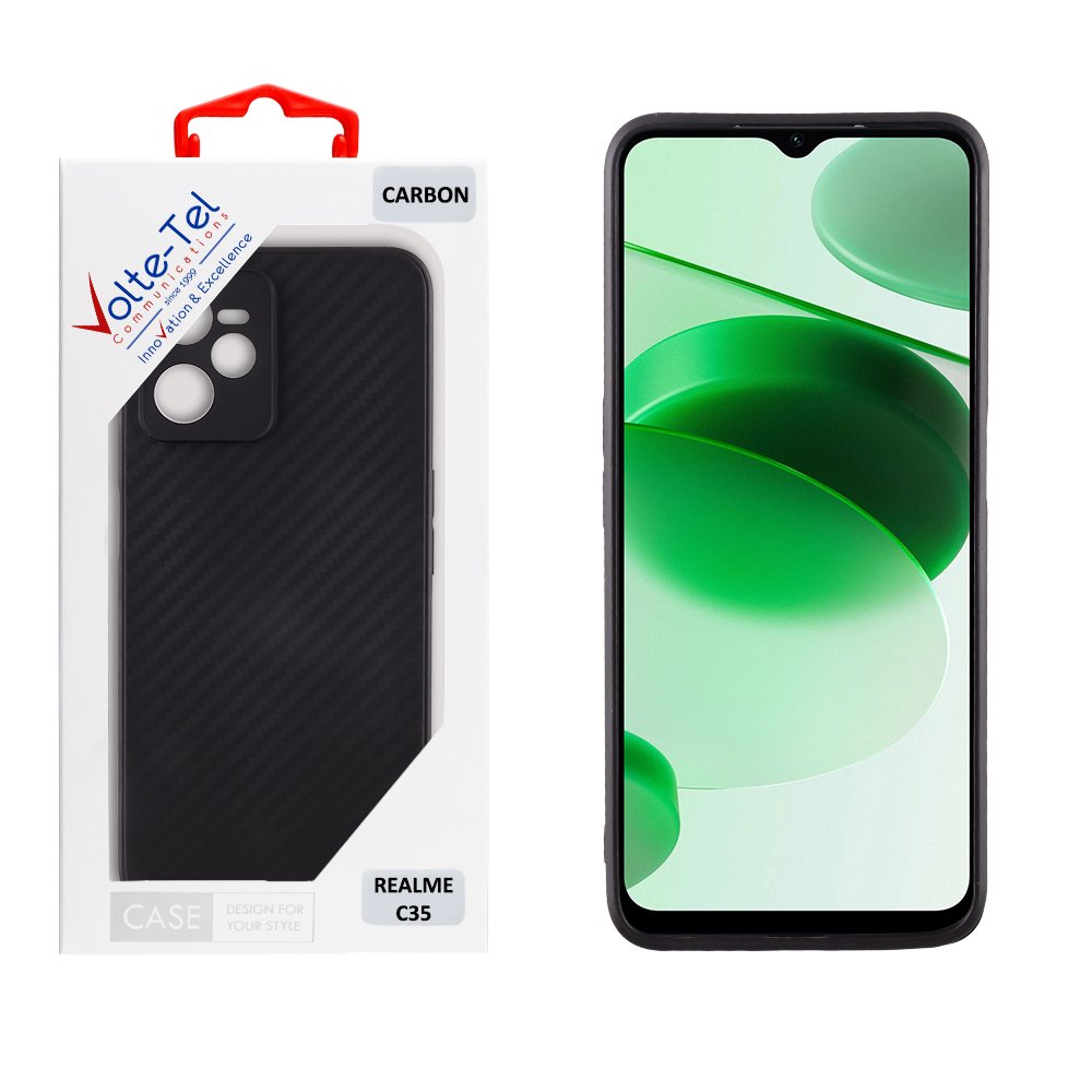 VOLTE-TEL ΘΗΚΗ REALME C35 6.6" CARBON CAMERA PROTECTIVE BLACK