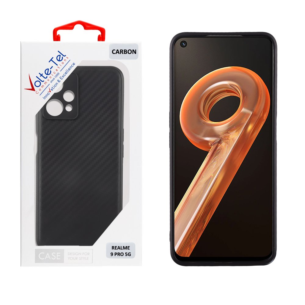 VOLTE-TEL ΘΗΚΗ REALME 9 5G/9 PRO 5G 6.6" CARBON CAMERA PROTECTIVE BLACK