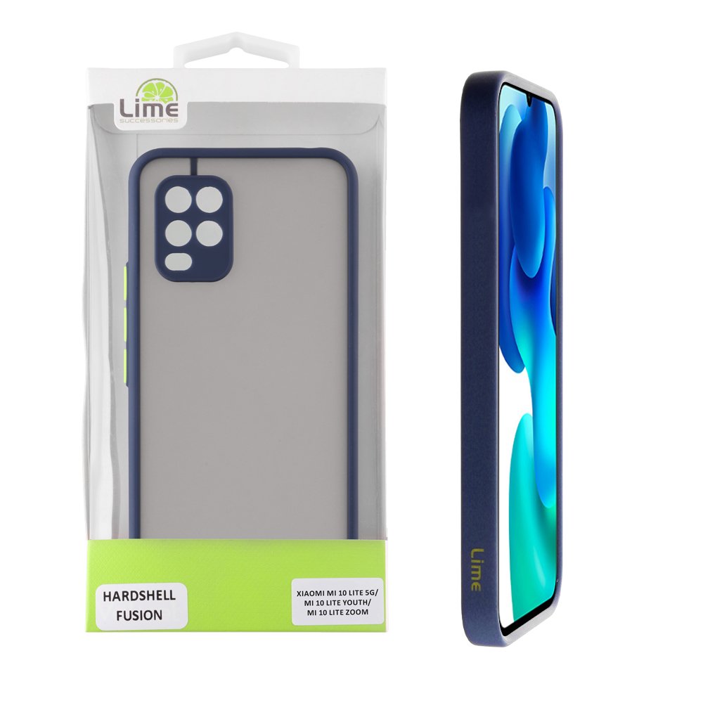 LIME ΘΗΚΗ XIAOMI MI 10 LITE 5G/ MI 10 LITE YOUTH/ MI 10 LITE ZOOM 6.57" HARDSHELL FUSION FULL CAMERA PROTECTION BLUE WITH YELLOW