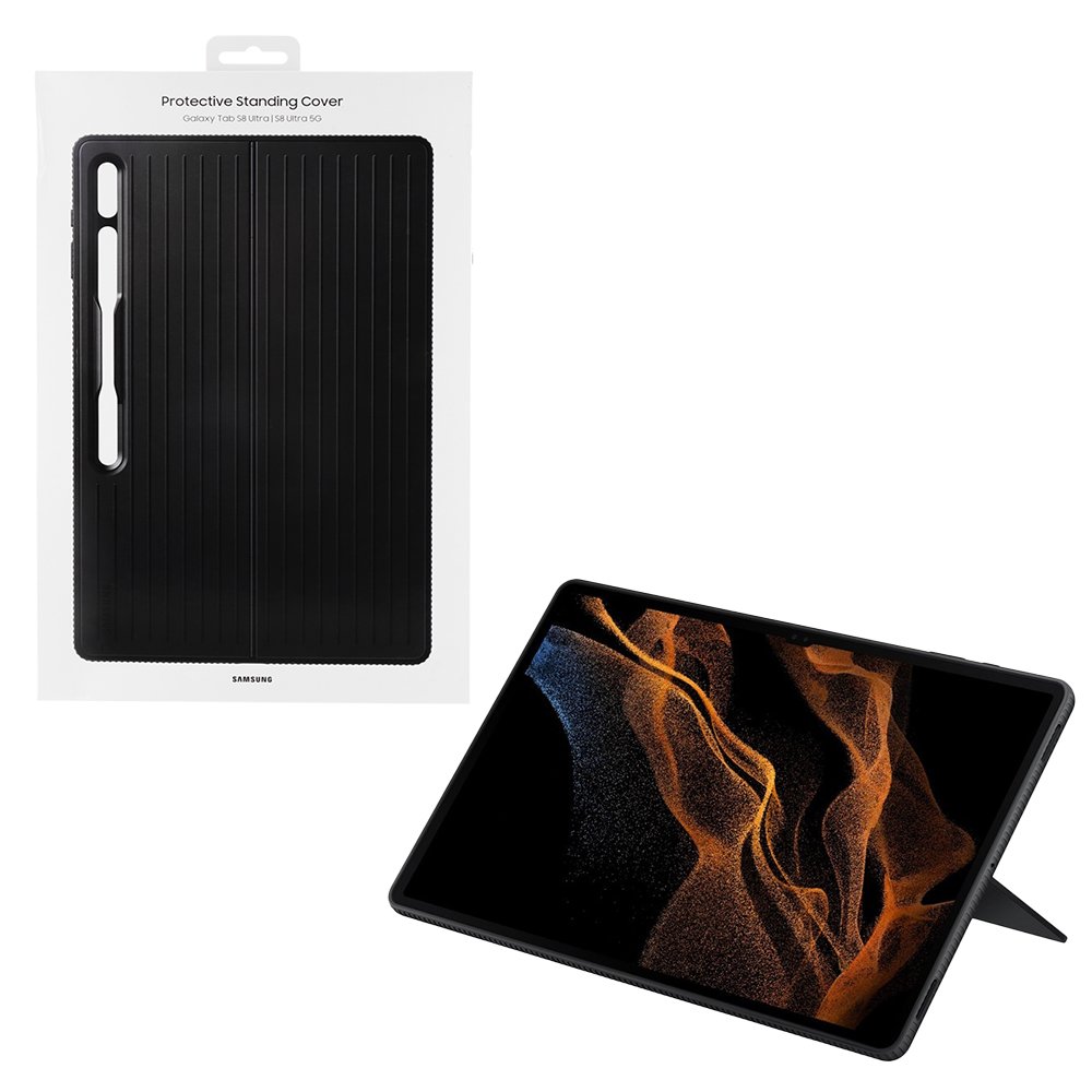 ΘΗΚΗ SAMSUNG X900 TAB S8 ULTRA/X906 TAB S8 ULTRA LTE 14.6" PROTECTIVE STANDING COVER EF-RX900CBEGWW BLACK PACKING OR