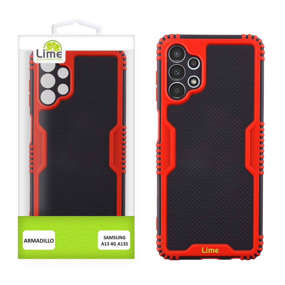 LIME ΘΗΚΗ SAMSUNG A13 4G A135/A137 6.6" ARMADILLO FULL CAMERA PROTECTION RED