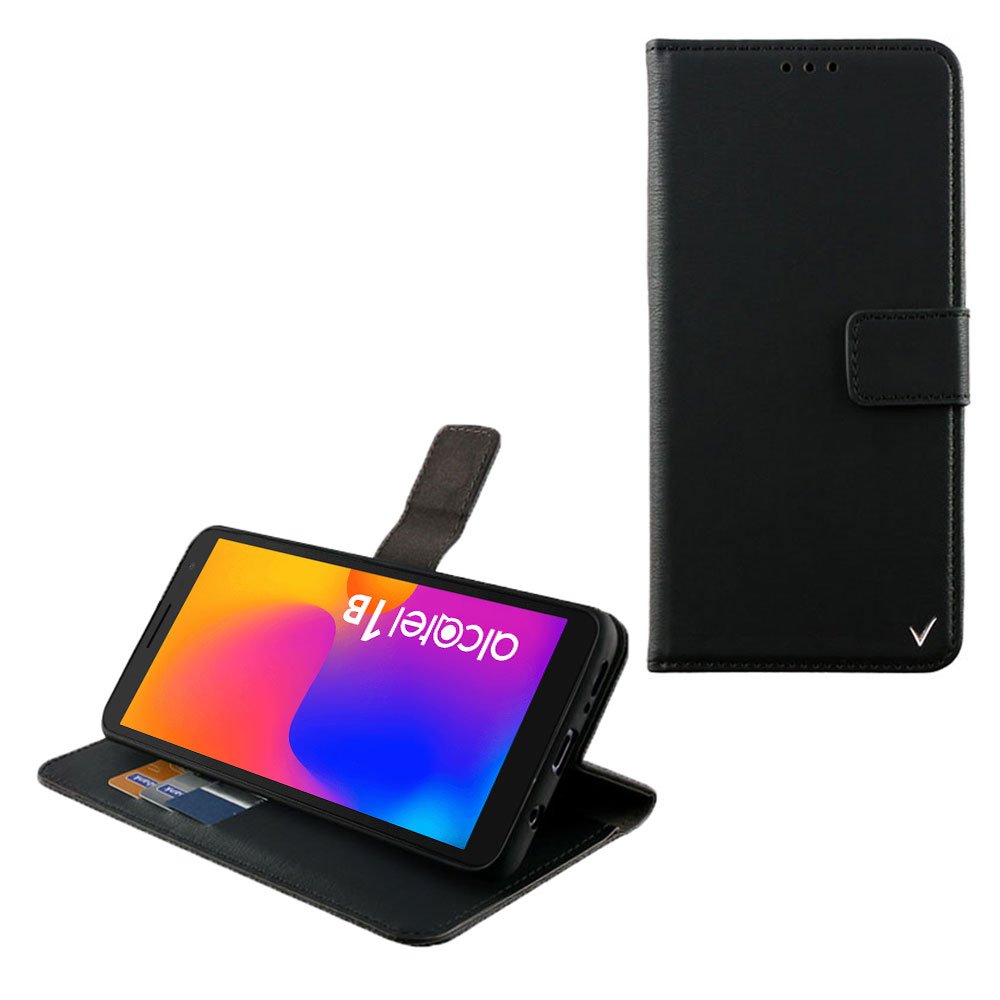 VOLTE-TEL ΘΗΚΗ ALCATEL 1B 2022 5031G 5.5" ALLURE MAGNET BOOK STAND CLIP BLACK