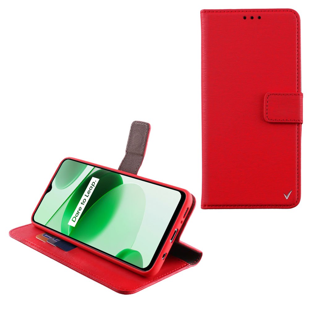 VOLTE-TEL ΘΗΚΗ REALME C35 6.6" ALLURE MAGNET BOOK STAND CLIP RED