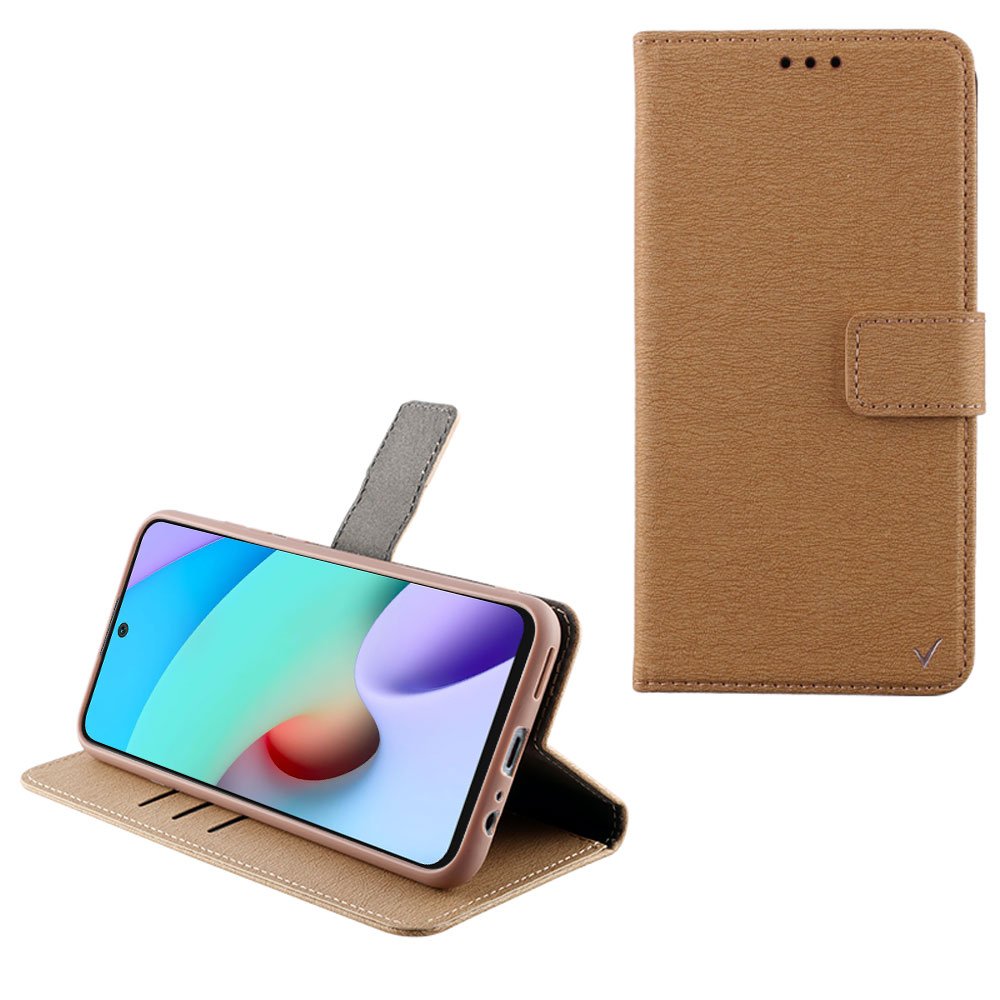 VOLTE-TEL ΘΗΚΗ XIAOMI REDMI 10/REDMI 10 2022 6.5" ALLURE MAGNET BOOK STAND CLIP GOLD