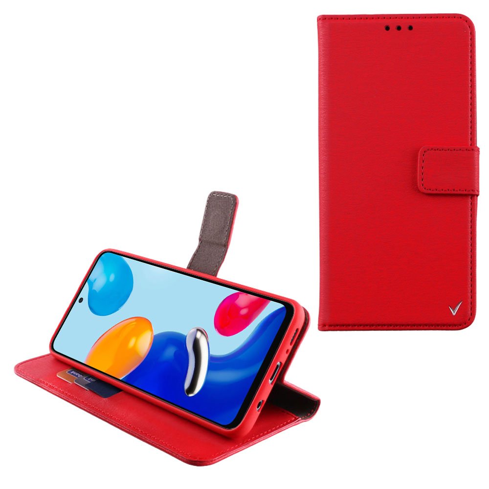 VOLTE-TEL ΘΗΚΗ XIAOMI REDMI NOTE 11/REDMI NOTE 11S 6.43" ALLURE MAGNET BOOK STAND CLIP RED