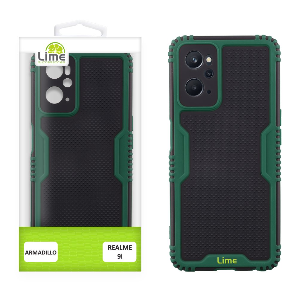 LIME ΘΗΚΗ REALME 9i 6.6" ARMADILLO FULL CAMERA PROTECTION GREEN