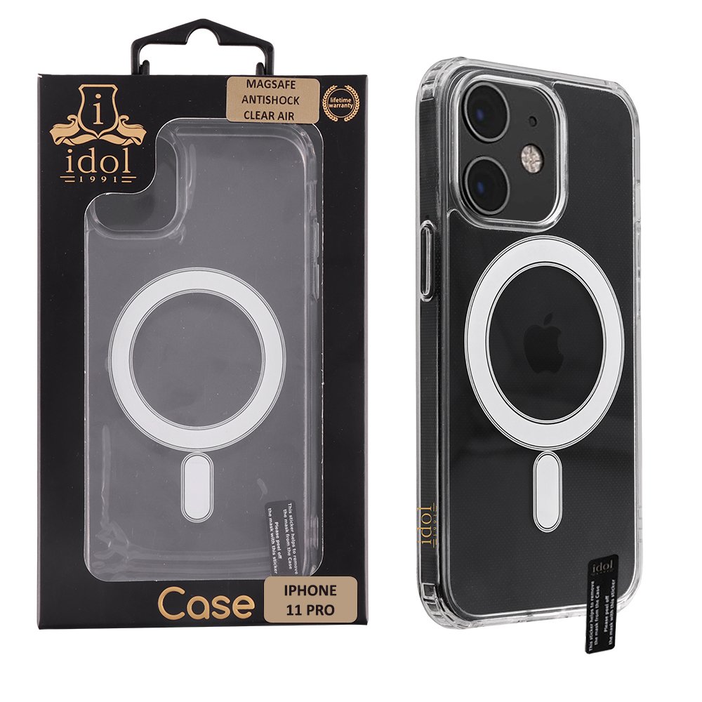 IDOL 1991 ΘΗΚΗ IPHONE 11 PRO 5.8" MAGSAFE ANTISHOCK CLEAR AIR BACK COVER TPU CAMERA GUARD ΔΙΑΦΑΝΗ