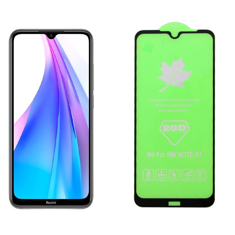 IDOL 1991 TEMPERED GLASS XIAOMI REDMI NOTE 8T 6.3" 9H 0.25mm 20D FULL GLUE SEMI CURVED BLACK