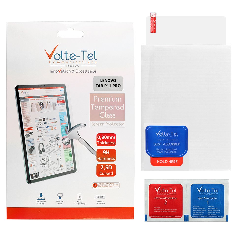 VOLTE-TEL TEMPERED GLASS LENOVO TAB P11 PRO 11.5" 9H 0.30mm 2.5D FULL GLUE
