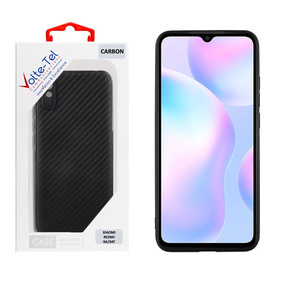 VOLTE-TEL ΘΗΚΗ XIAOMI REDMI 9A/REDMI 9AT 6.53" CARBON CAMERA PROTECTIVE BLACK