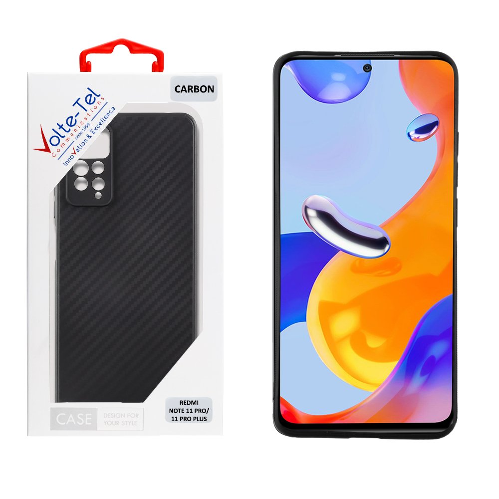 VOLTE-TEL ΘΗΚΗ XIAOMI REDMI NOTE 11 PRO 4G/5G 6.67" CARBON CAMERA PROTECTIVE BLACK