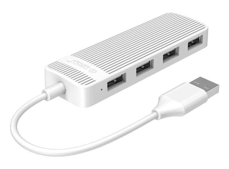 ORICO USB hub FL02, 4x θυρών, 480Mbps, USB σύνδεση, λευκό