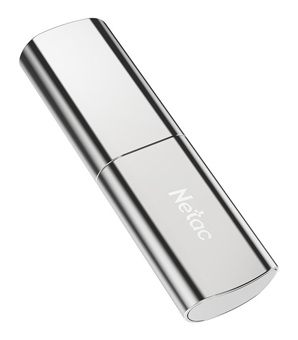 NETAC USB Flash Drive US2, 256GB, USB 3.2, ασημί