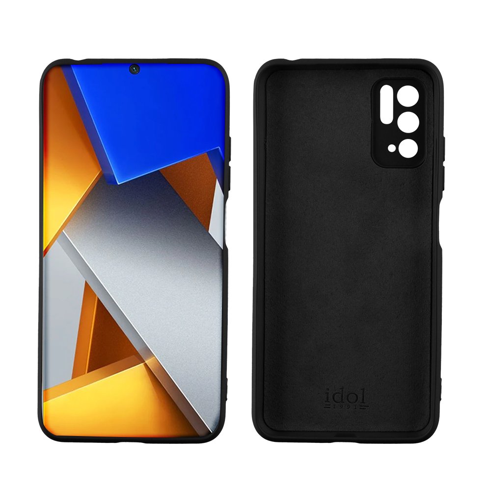 IDOL 1991 ΘΗΚΗ XIAOMI POCO M3 PRO 4G/POCO M3 PRO 5G 6.5" VELVET TPU 4 SIDE FULL CAMERA PROTECTION BLACK