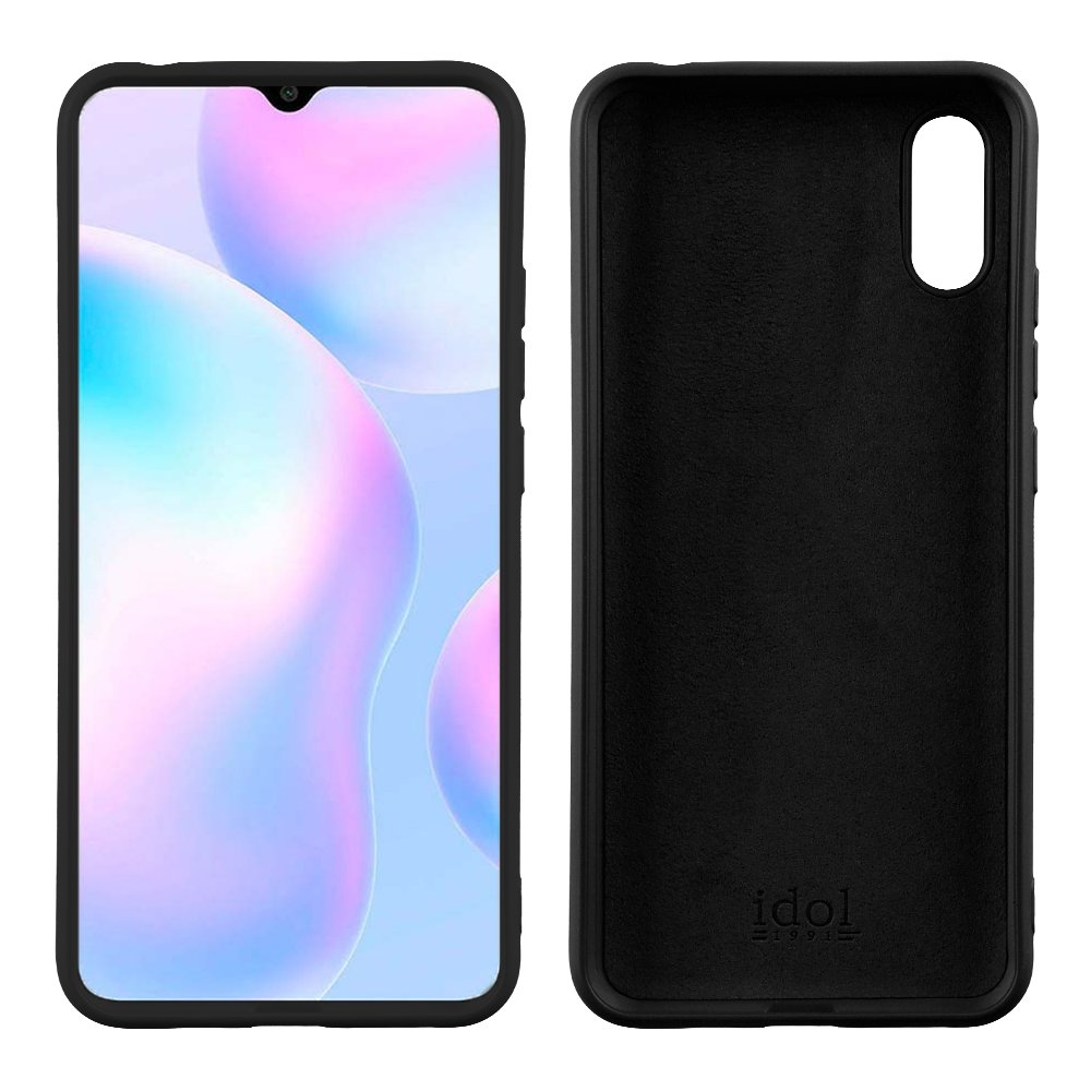 IDOL 1991 ΘΗΚΗ XIAOMI REDMI 9A/REDMI 9AT 6.53" VELVET TPU 4 SIDE CAMERA GUARD BLACK