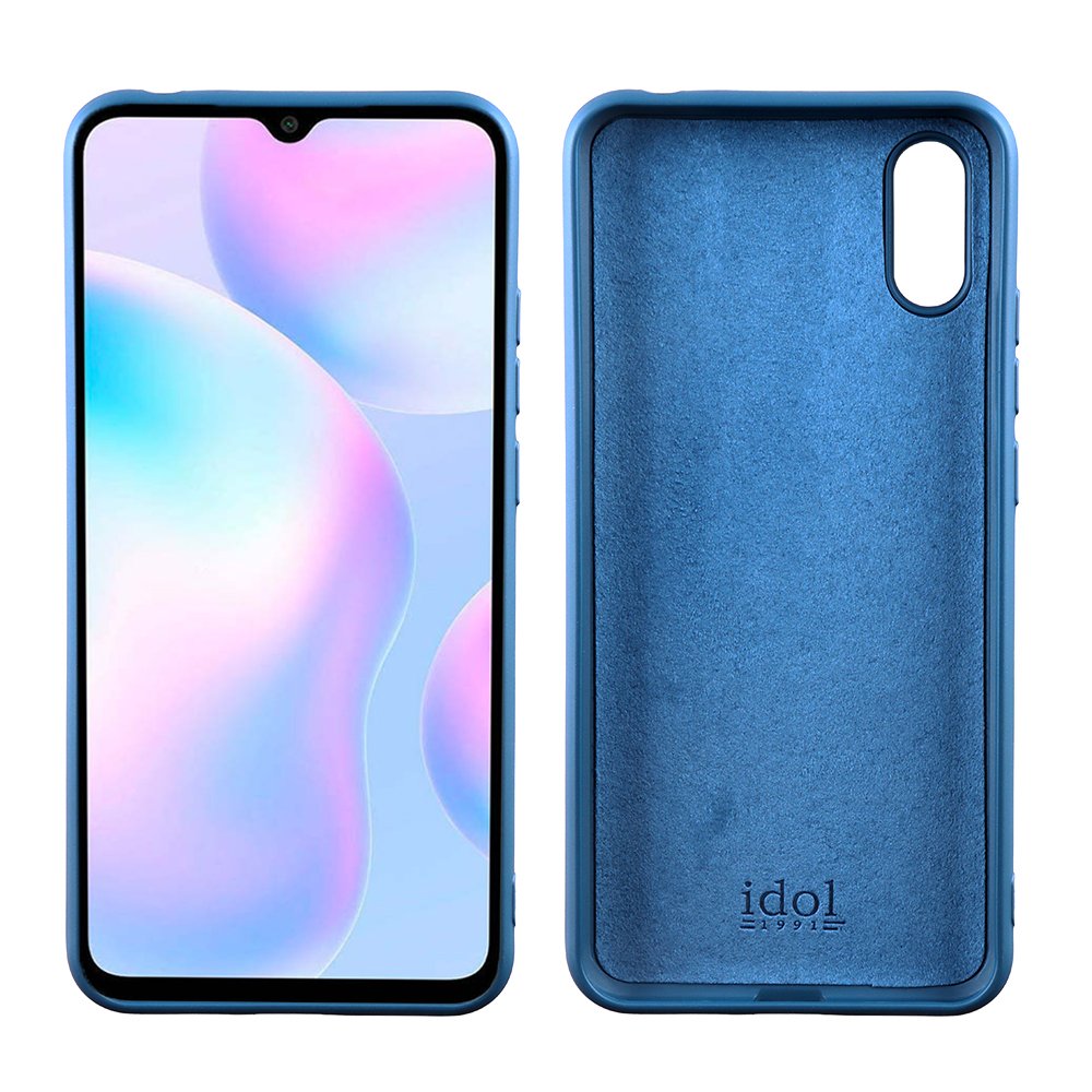 IDOL 1991 ΘΗΚΗ XIAOMI REDMI 9A/REDMI 9AT 6.53" VELVET TPU 4 SIDE CAMERA GUARD BLUE