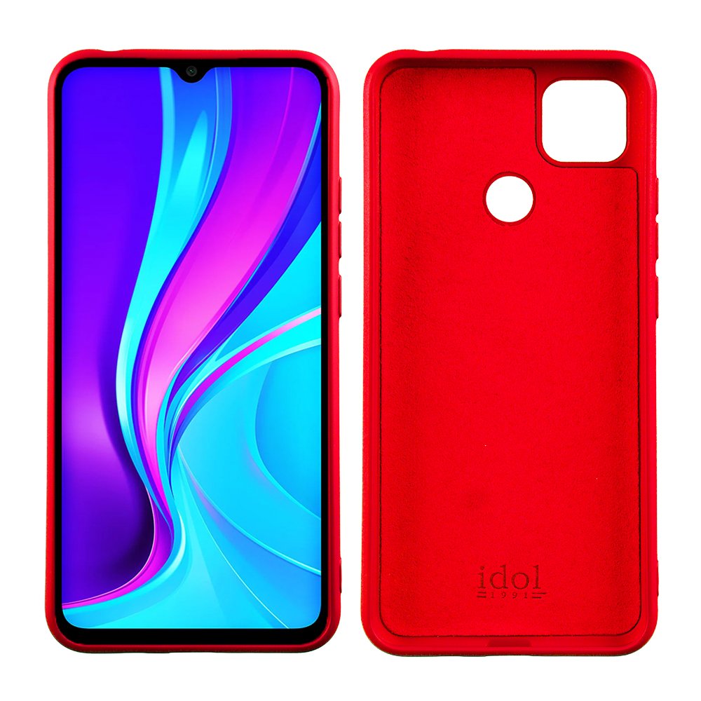 IDOL 1991 ΘΗΚΗ XIAOMI REDMI 9C 6.53" VELVET TPU 4 SIDE CAMERA GUARD RED