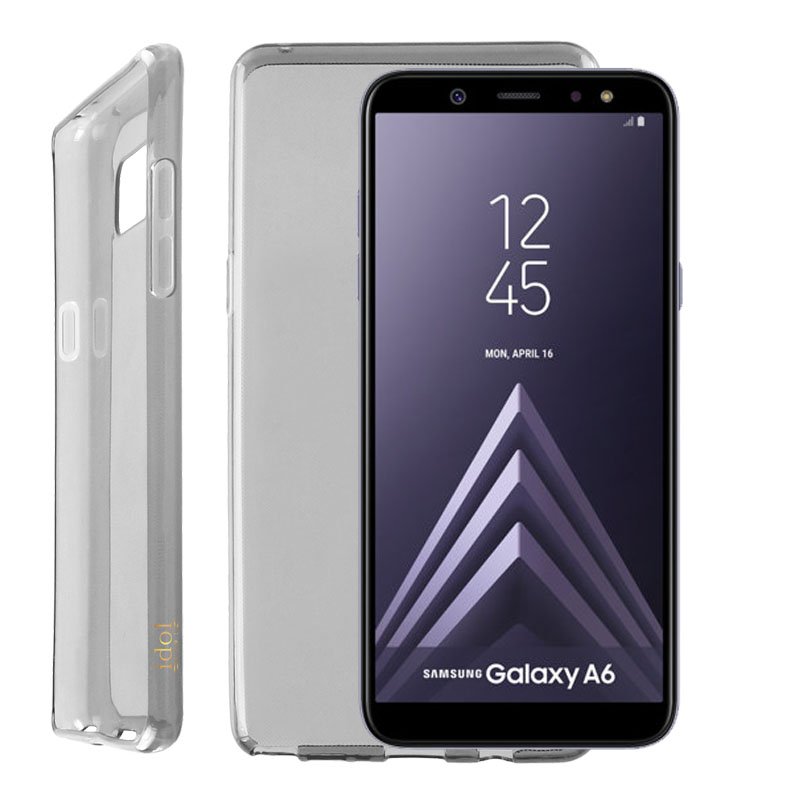 IDOL 1991 ΘΗΚΗ SAMSUNG A6 2018 A600 5.6" AIR SLIM TPU ΔΙΑΦΑΝΗ ΓΚΡΙ