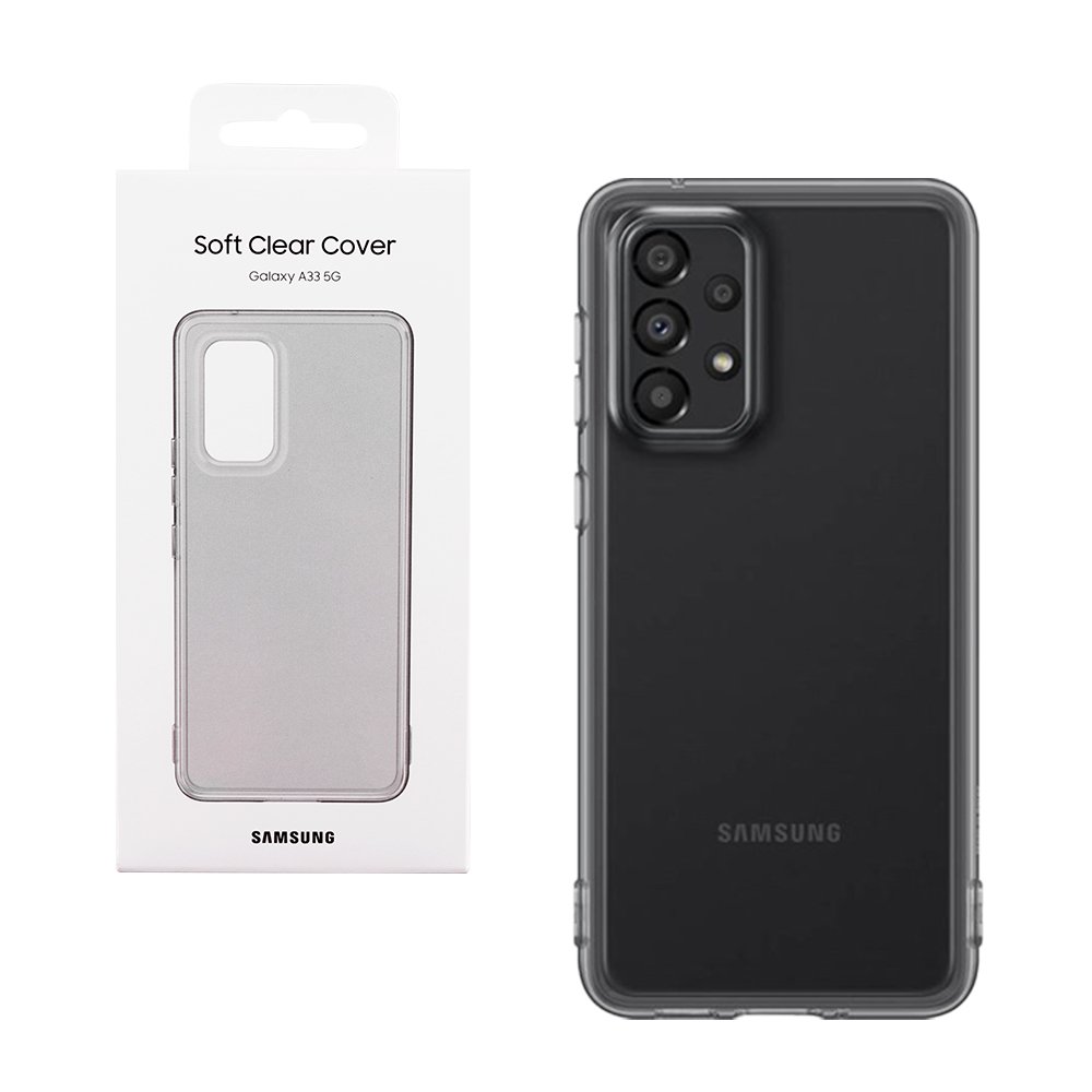 ΘΗΚΗ SAMSUNG A33 5G A336 6.4" SOFT CLEAR COVER EF-QA336TBEGWW BLACK PACKING OR