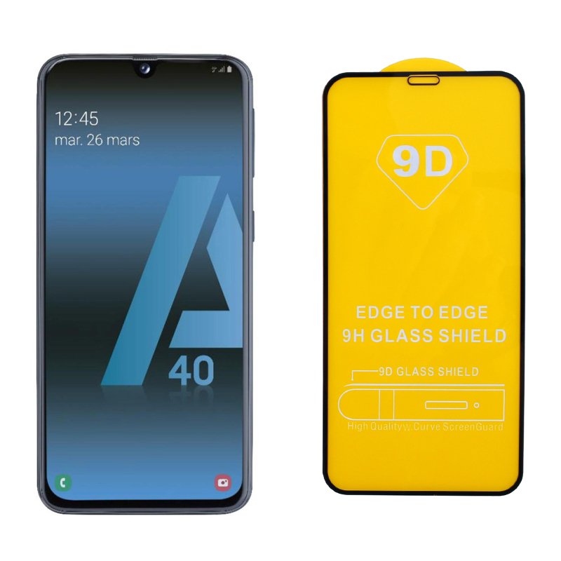 IDOL 1991 TEMPERED GLASS SAMSUNG A40 A405 5.9" 9H 0.25mm 9D FULL GLUE SPECIAL FULL COVER BLACK