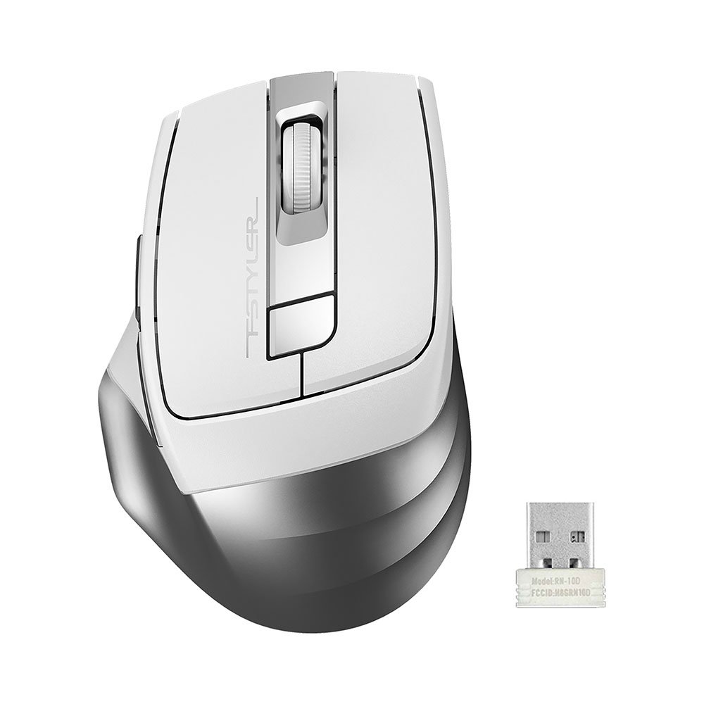A4 TECH FSTYLER ΑΣΥΡΜΑΤΟ ΠΟΝΤΙΚΙ FG35 ΜΕ ΕΞΤΡΑ 2 ΠΛΗΚΤΡΑ WIRELESS 2.4G MOUSE 1000/1600/2000 DPI SILVER GR