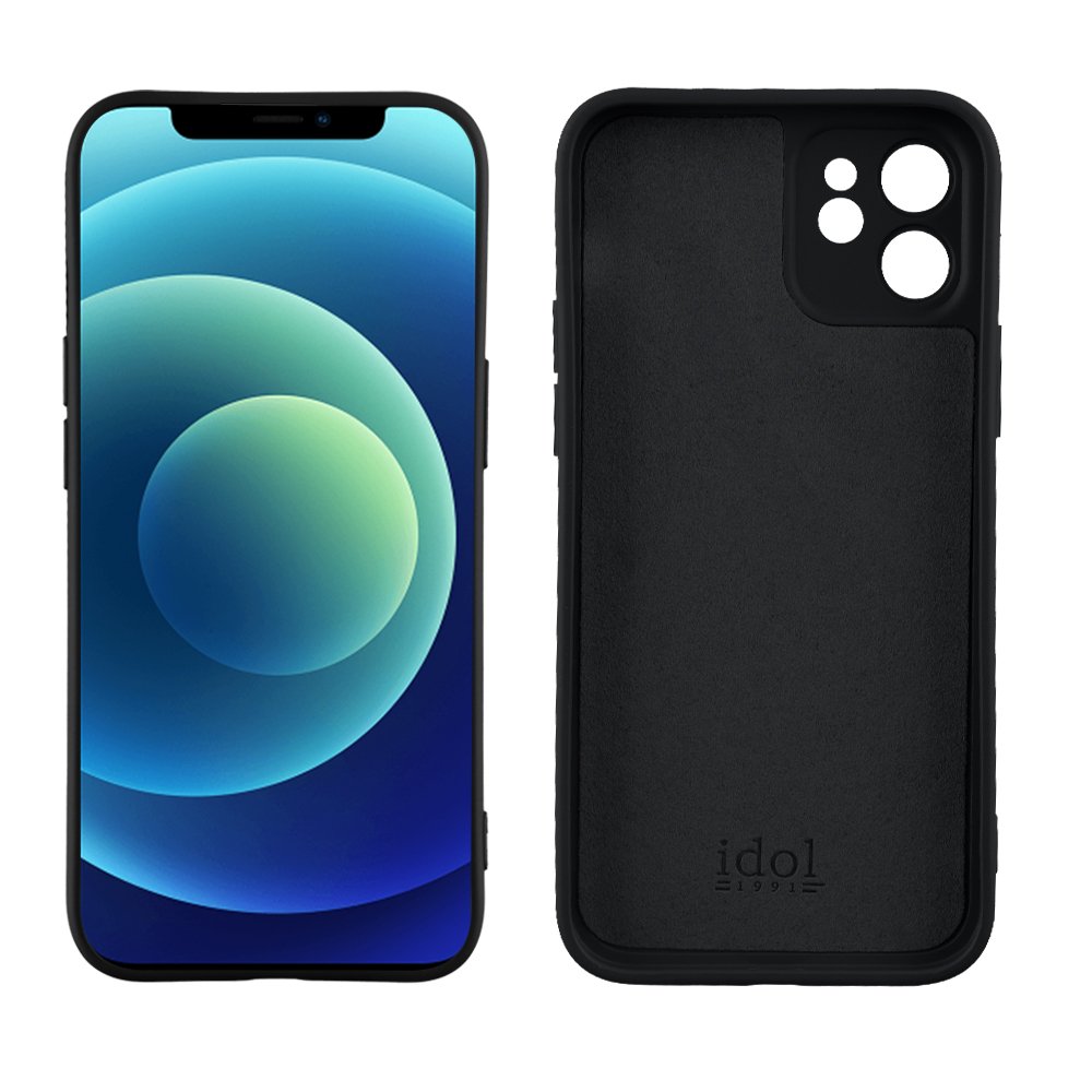 IDOL 1991 ΘΗΚΗ IPHONE 12 6.1" VELVET TPU 4 SIDE FULL CAMERA PROTECTION BLACK