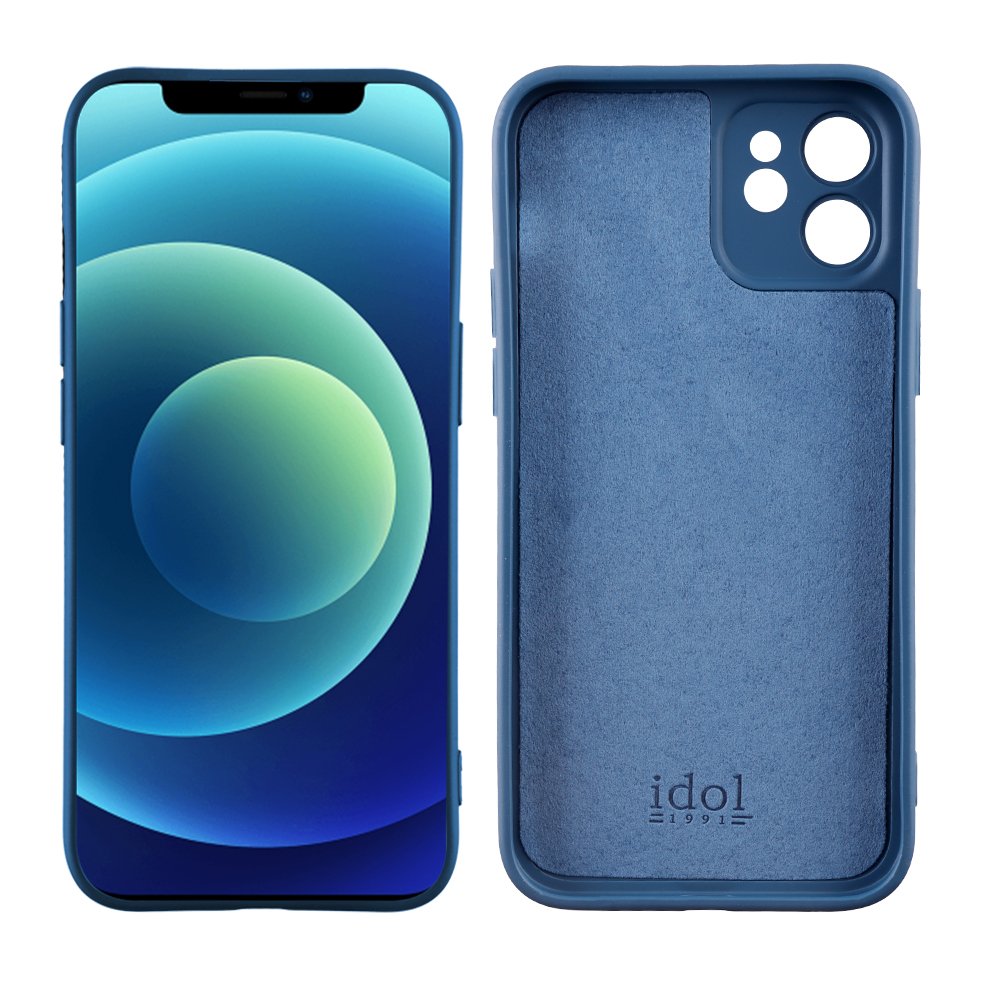IDOL 1991 ΘΗΚΗ IPHONE 12 6.1" VELVET TPU 4 SIDE FULL CAMERA PROTECTION BLUE