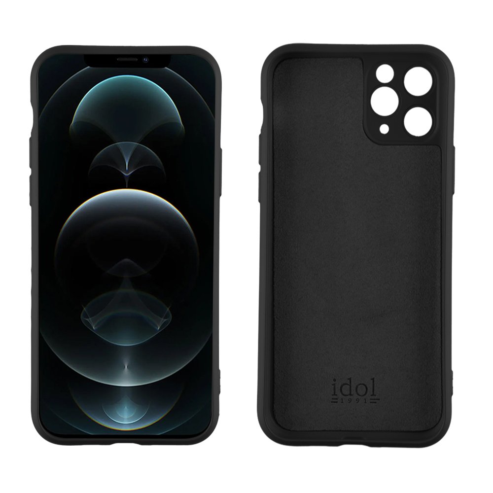 IDOL 1991 ΘΗΚΗ IPHONE 12 PRO MAX 6.7" VELVET TPU 4 SIDE FULL CAMERA PROTECTION BLACK