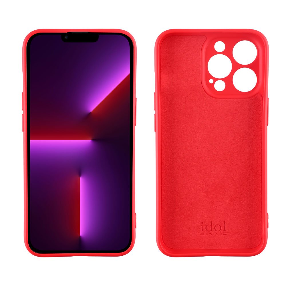 IDOL 1991 ΘΗΚΗ IPHONE 13 PRO MAX 6.7" VELVET TPU 4 SIDE FULL CAMERA PROTECTION RED