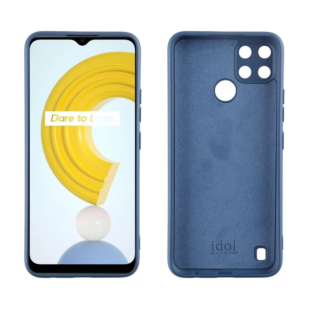 IDOL 1991 ΘΗΚΗ REALME C21Y/C25Y 6.5" VELVET TPU 4 SIDE FULL CAMERA PROTECTION BLUE