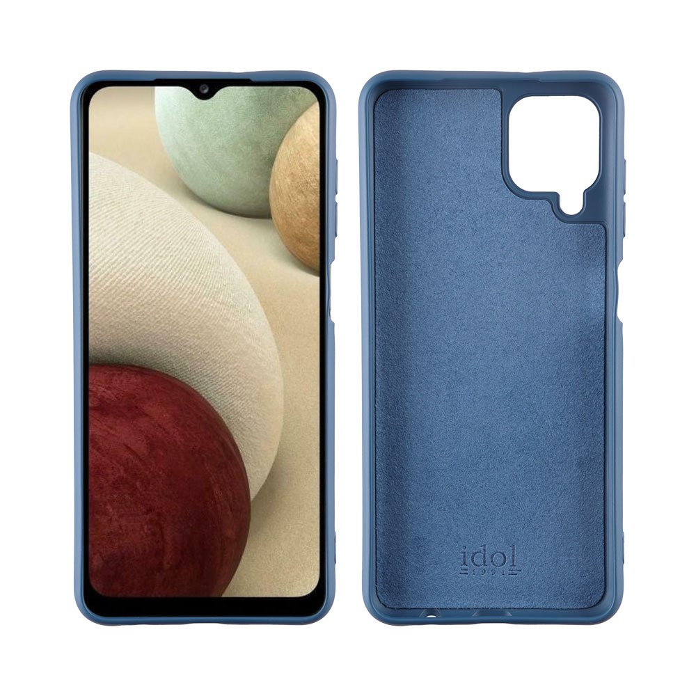 IDOL 1991 ΘΗΚΗ SAMSUNG A12 A125/A12 NACHO A127 6.5" VELVET TPU 4 SIDE CAMERA GUARD PROTECTION BLUE