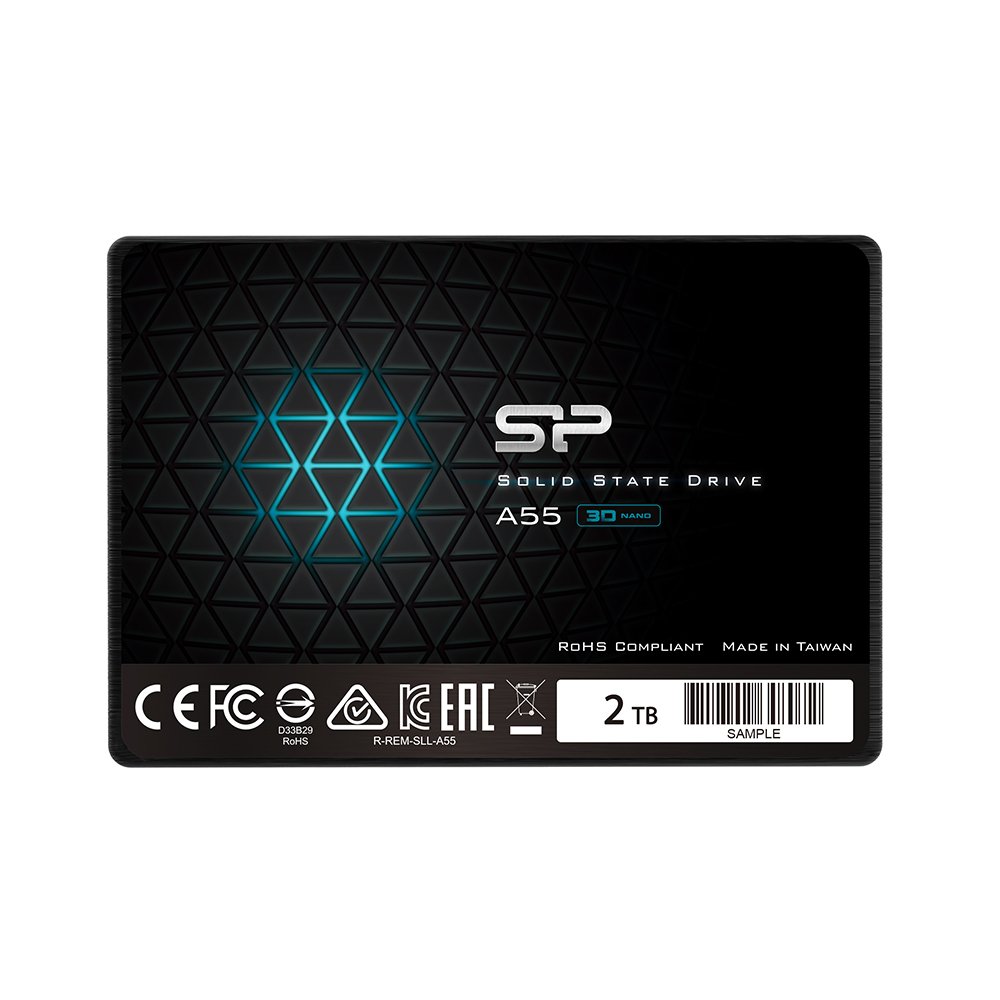 SILICON POWER 2.5" A55 SSD SATA III TCL 3D NAND 2TB 6GB/SEC R/W R/W 560/530MB/s 7mm SLIM DESIGN BLUE
