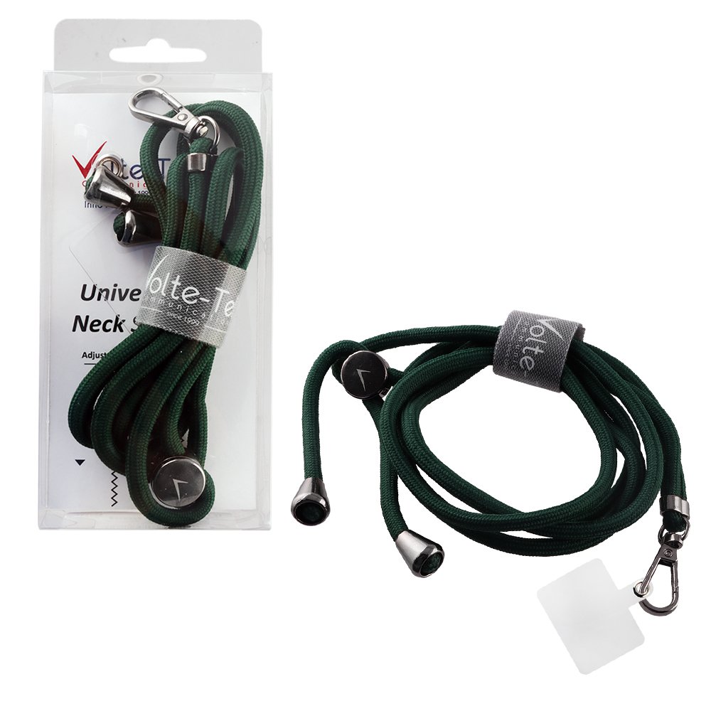 VOLTE-TEL NECK STRAP - ΛΟΥΡΑΚΙ ΛΑΙΜΟΥ ΓΙΑ ΘΗΚΕΣ ΣΚΟΥΡΟ ΠΡΑΣΙΝΟ VT09