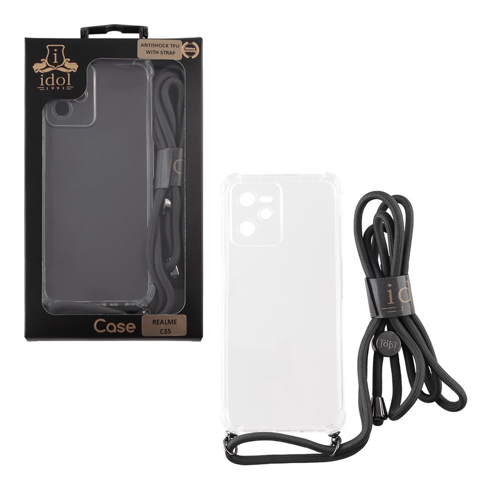 IDOL 1991 ΘΗΚΗ REALME C35 6.6" ANTISHOCK AIR TPU WITH STRAP FULL CAMERA PROTECTION ΔΙΑΦΑΝΗ