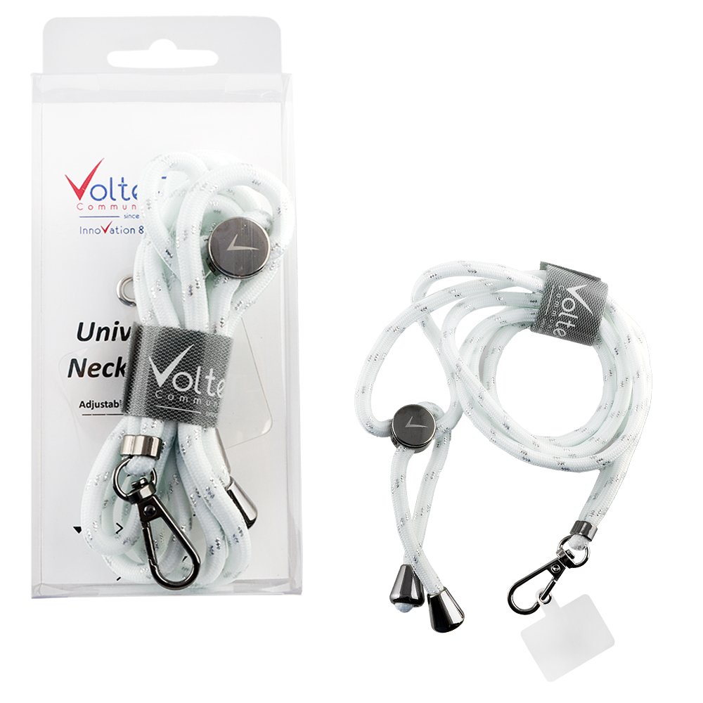 VOLTE-TEL NECK STRAP - ΛΟΥΡΑΚΙ ΛΑΙΜΟΥ ΓΙΑ ΘΗΚΕΣ ΑΣΠΡΟ-ΑΣΗΜΙ VT36