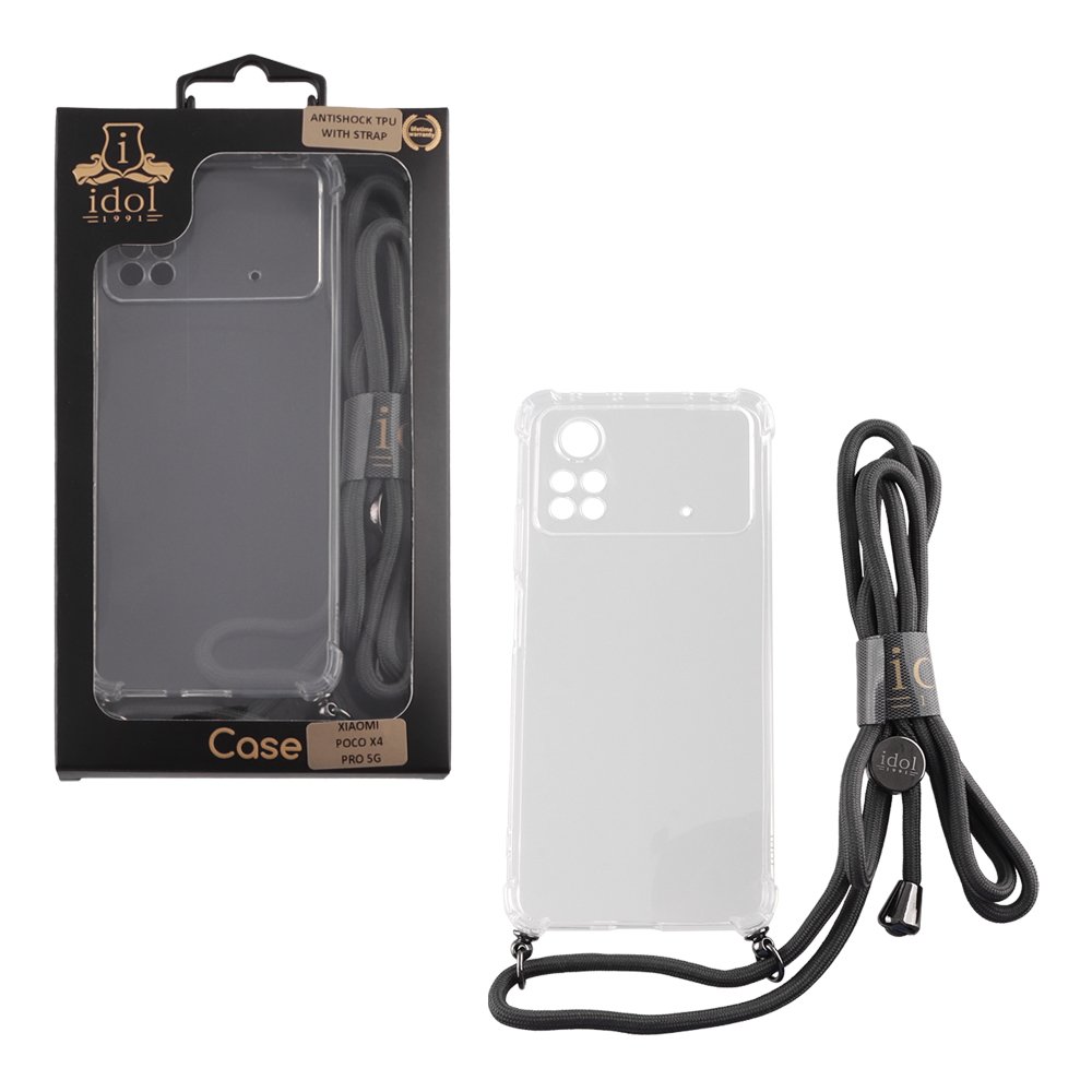 IDOL 1991 ΘΗΚΗ XIAOMI POCO X4 PRO 5G 6.67" ANTISHOCK AIR TPU WITH STRAP FULL CAMERA PROTECTION ΔΙΑΦΑΝΗ