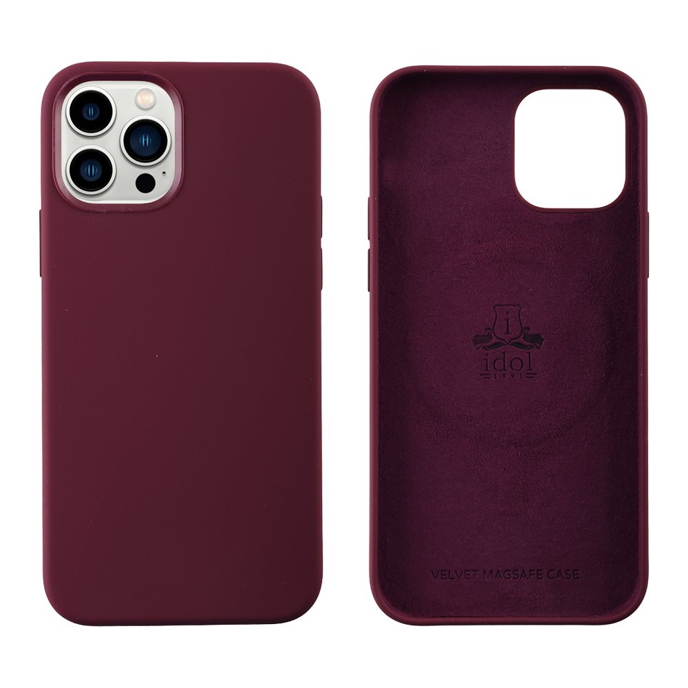 IDOL 1991 ΘΗΚΗ IPHONE 12 PRO / IPHONE 12 6.1" VELVET MAGSAFE TPU CAMERA GUARD BURGUNDY