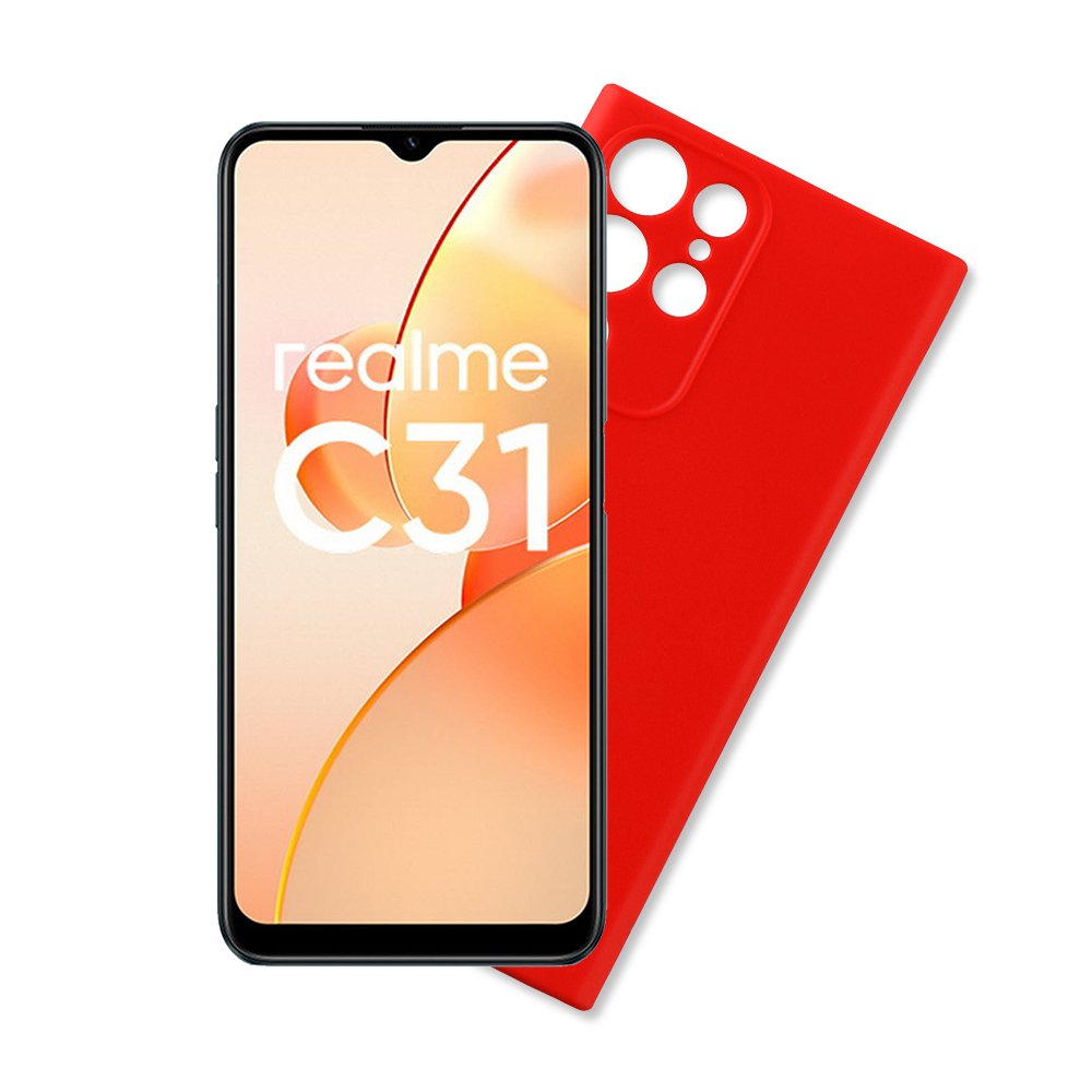 VOLTE-TEL ΘΗΚΗ REALME C31 6.5" SILICON TPU FULL CAMERA PROTECTION RED