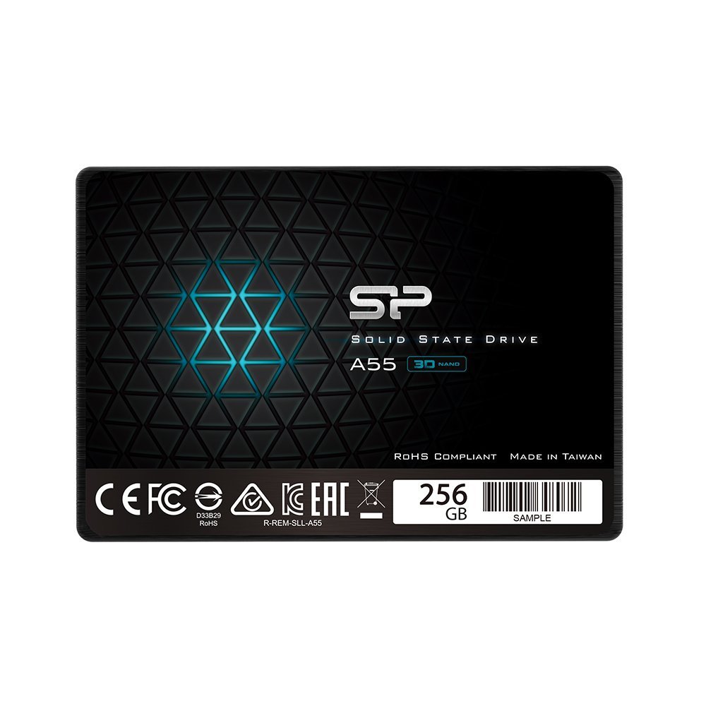 SILICON POWER 2.5" A55 SSD SATA III TCL 3D NAND 256GB 6GB/SEC R/W 460/360MB/s 7mm SLIM DESIGN BLUE