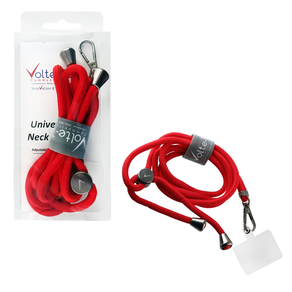 VOLTE-TEL NECK STRAP - ΛΟΥΡΑΚΙ ΛΑΙΜΟΥ ΓΙΑ ΘΗΚΕΣ ΚΟΚΚΙΝΟ VT29