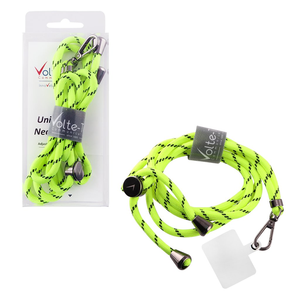 VOLTE-TEL NECK STRAP - ΛΟΥΡΑΚΙ ΛΑΙΜΟΥ ΓΙΑ ΘΗΚΕΣ ΛΑΧΑΝΙ ΜΕ ΜΑΥΡΕΣ ΡΙΓΕΣ VT37