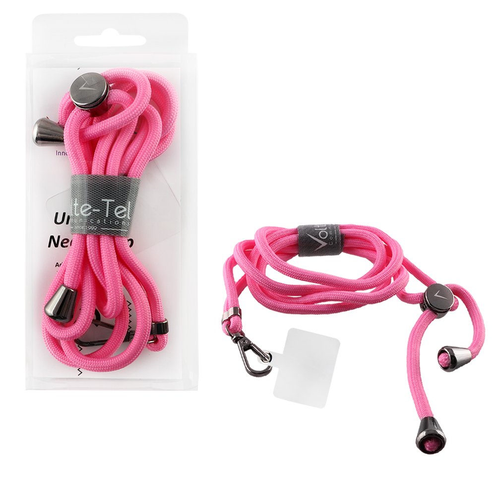 VOLTE-TEL NECK STRAP - ΛΟΥΡΑΚΙ ΛΑΙΜΟΥ ΓΙΑ ΘΗΚΕΣ ΣΚΟΥΡΟ ΡΟΖ VT12