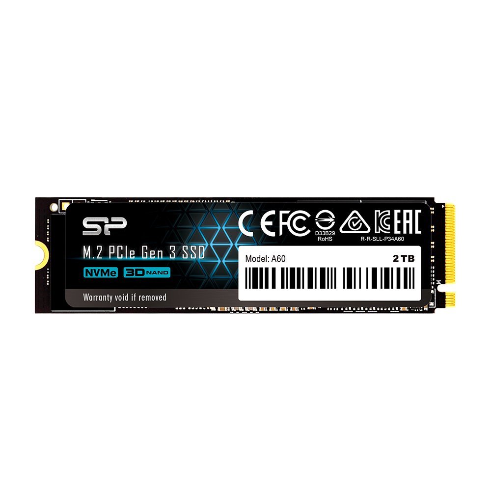 SILICON POWER ACE A60 SSD PCIe GEN 3x4 NVMe 1.3 SLC 2TB M.2 HMB - DRAM Max 2200/1600 Mb/s