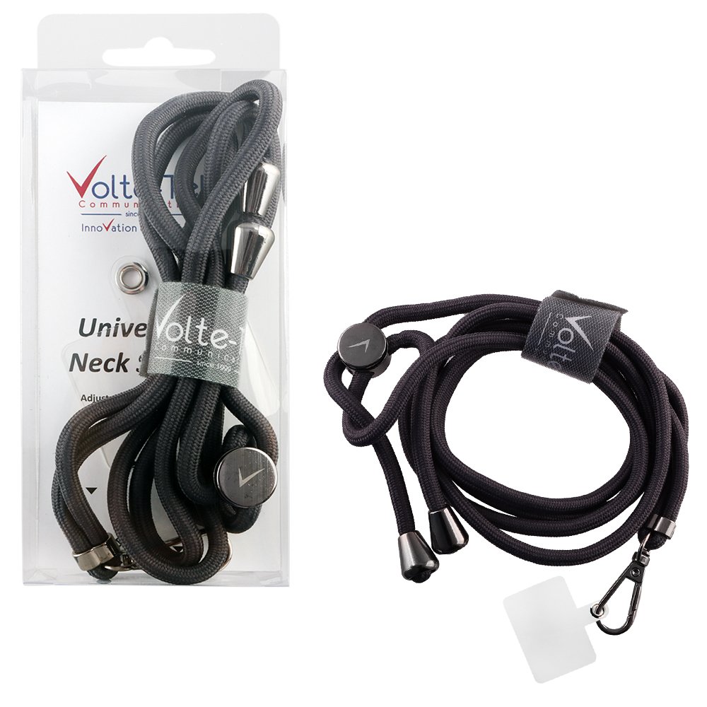 VOLTE-TEL NECK STRAP - ΛΟΥΡΑΚΙ ΛΑΙΜΟΥ ΓΙΑ ΘΗΚΕΣ ΜΑΥΡΟ VT01