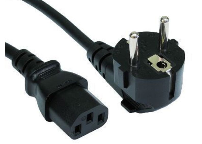 POWERTECH καλώδιο τροφοδοσίας CAB-030, 3x0.50mm, 1.5m, μαύρο