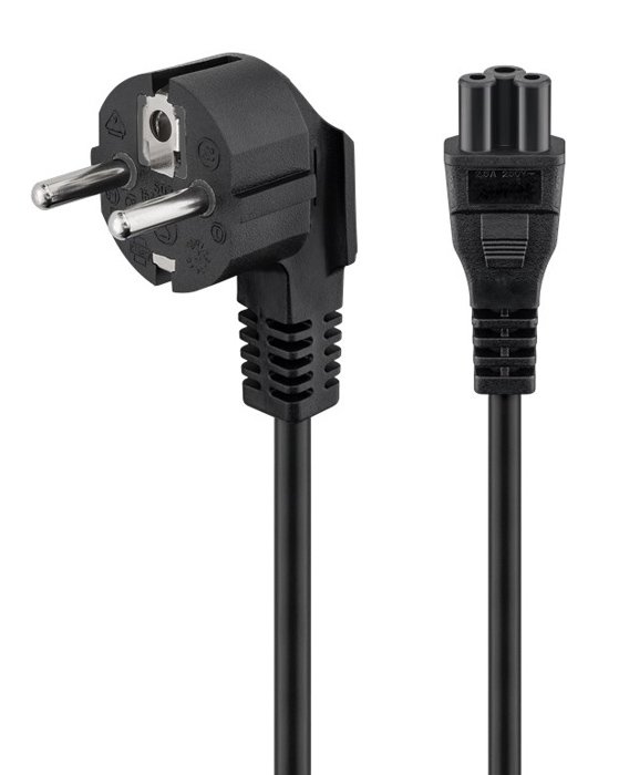 POWERTECH καλώδιο τροφοδοσίας CAB-P028, 3x 0.50mm, 1.5m, μαύρο, 10τμχ