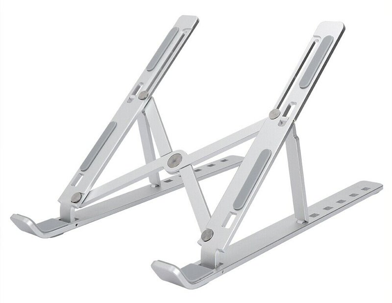 CABLETIME μεταλλική βάση laptop CT-LS01-AG, 15.6", ρυθμιζόμενη, ασημί