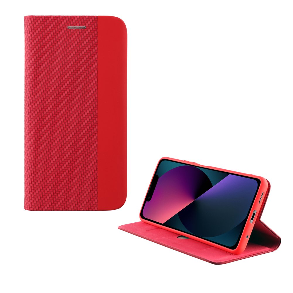 IDOL 1991 ΘΗΚΗ IPHONE 14 6.1" ELITE ANTI-RFID BOOK STAND RED