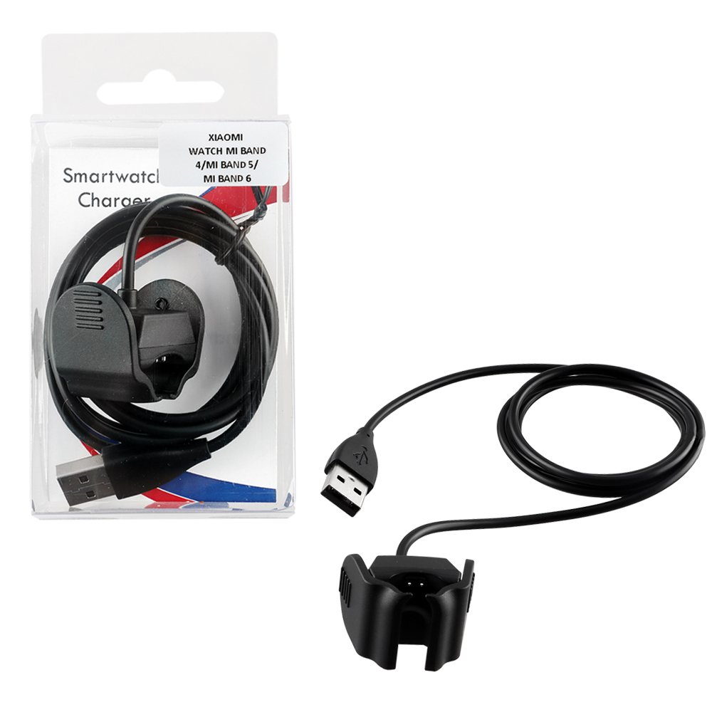 VOLTE-TEL ΚΑΛΩΔΙΟ ΦΟΡΤΙΣΗΣ USB ΓΙΑ XIAOMI WATCH MI BAND 4/MI BAND 5/MI BAND 6 1m BLACK